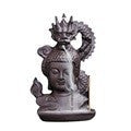 Buddha dragon incense burner product silhouette on white background