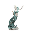 Butterfly Love New Chinese ceramic dancing woman sculpture in celadon blue