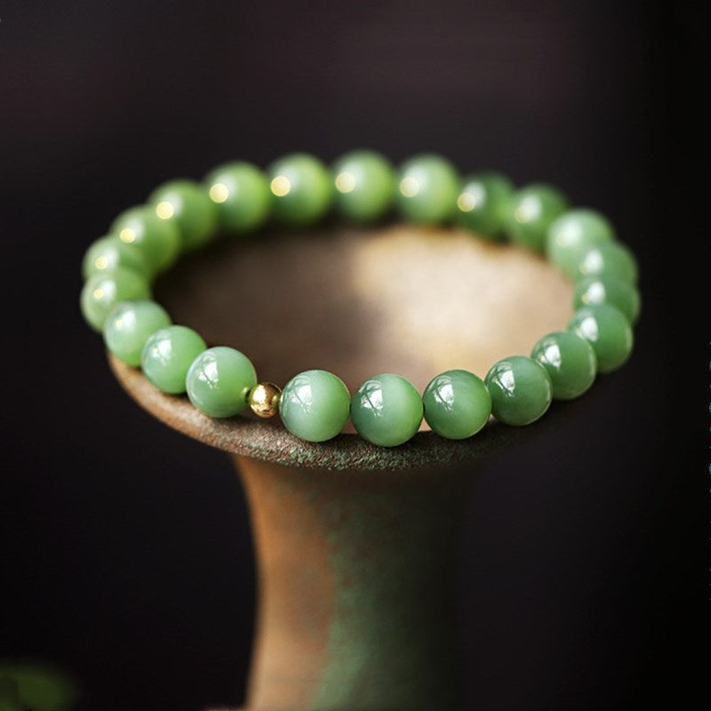 9 mm natural cat-eye Biyu bead bracelet product view