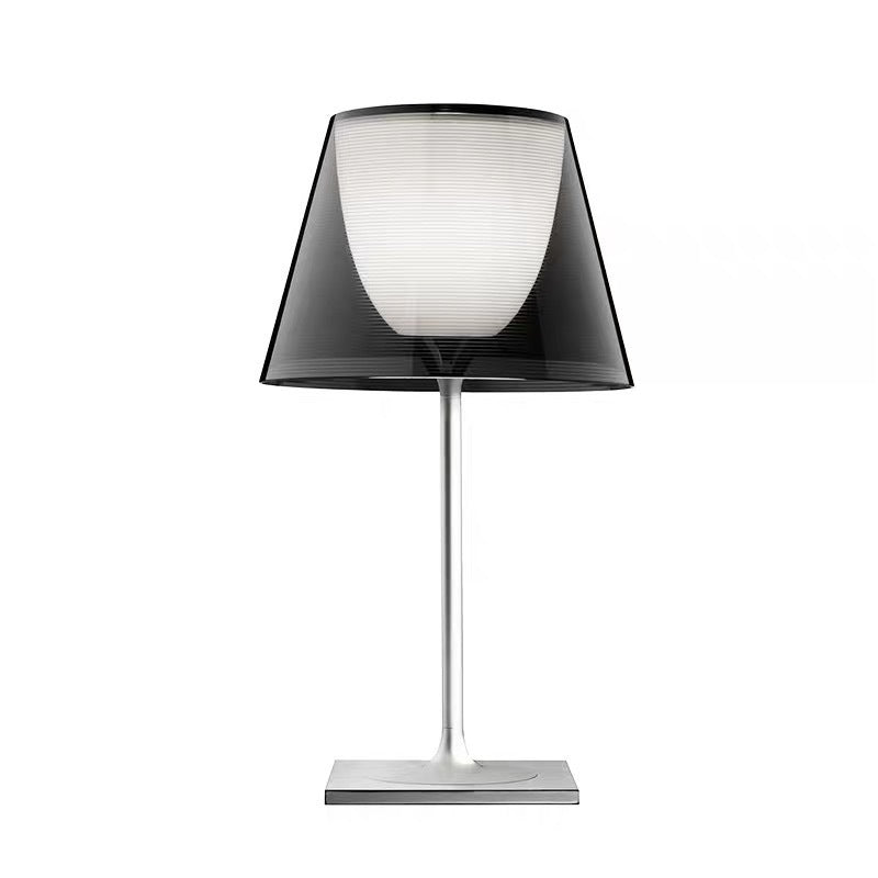 Clear modern designer table lamp with inner diffuser