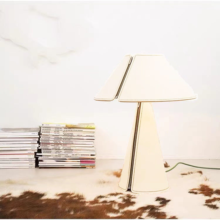 Maison Fold leather cone table lamp 7