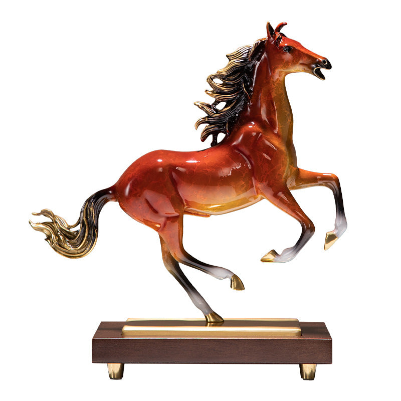 Premium copper horse sculpture gift decor
