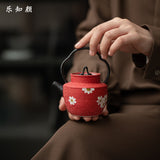 Hand-Painted Lotus Crackle Glaze Teacup - Chinese Gongfu Tea Cup