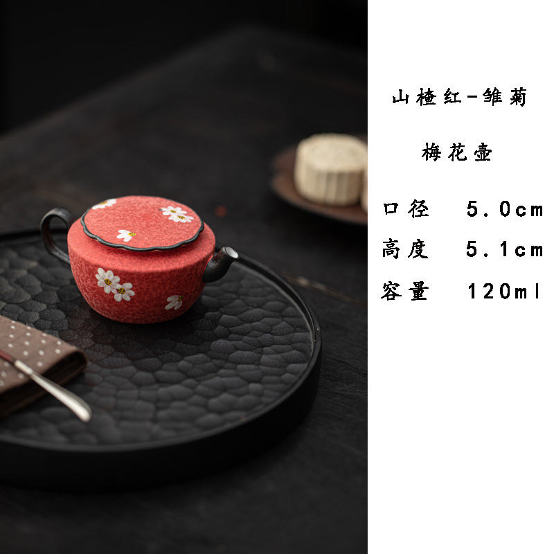 Lotus motif ceramic teacup Chinese home tea setting