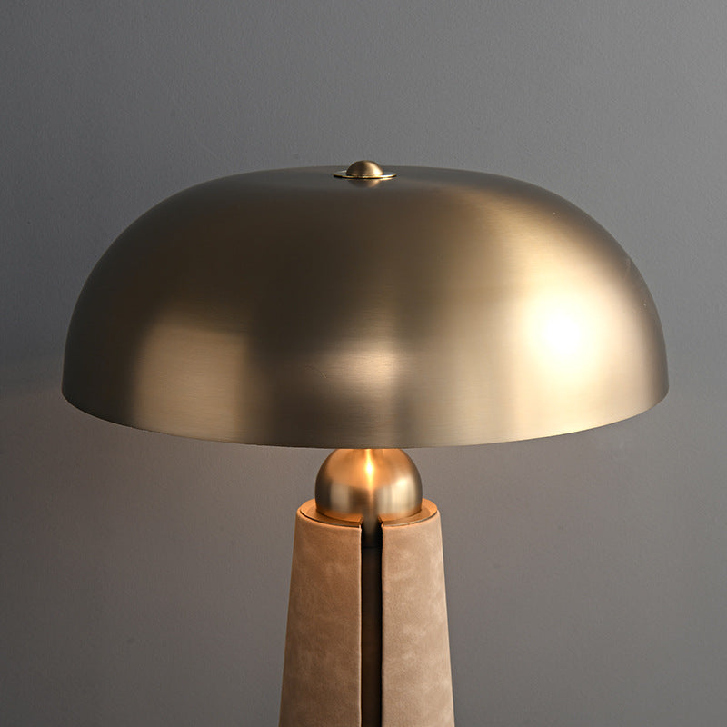 Atelier Saddle leather dome table lamp 2