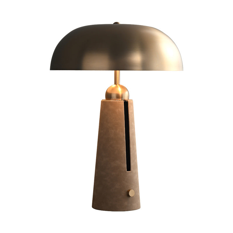 Atelier Saddle leather dome table lamp 4