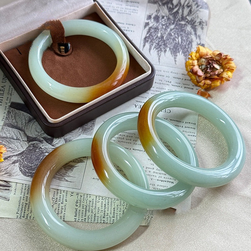 Polished Dongling aventurine solid stone round bangle product view