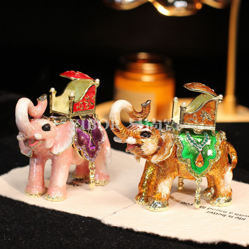 Decorative elephant trinket box for New Chinese home styling