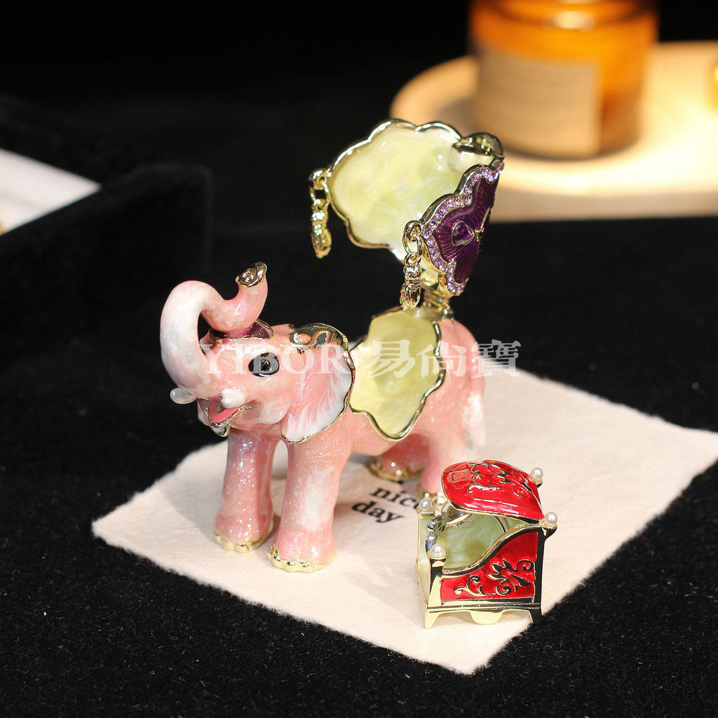 Jeweled elephant tabletop ornament for gift display