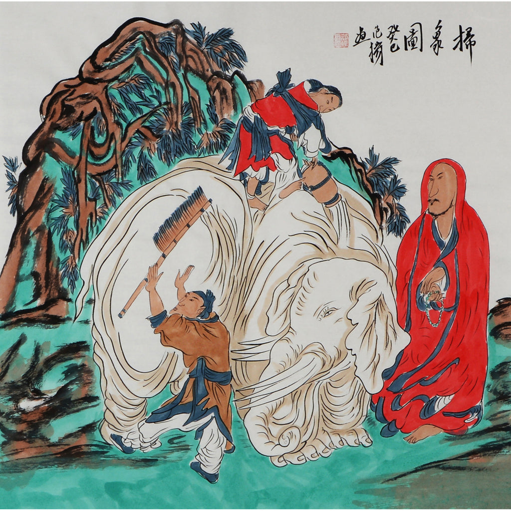 18 Fan Yang inspired Sweeping the White Elephant scene