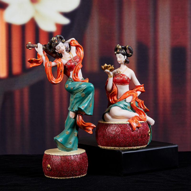 Dunhuang flying apsara resin sculpture for elegant home display