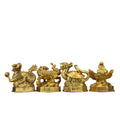 Four Symbols Chinese guardian beasts set with Azure Dragon White Tiger Vermilion Bird and Black Tortoise