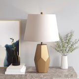 Aureum Facet Gold Geometric Metal Table Lamp – 58cm Modern Luxury Bedside Light with Warm or Three-Color Mode