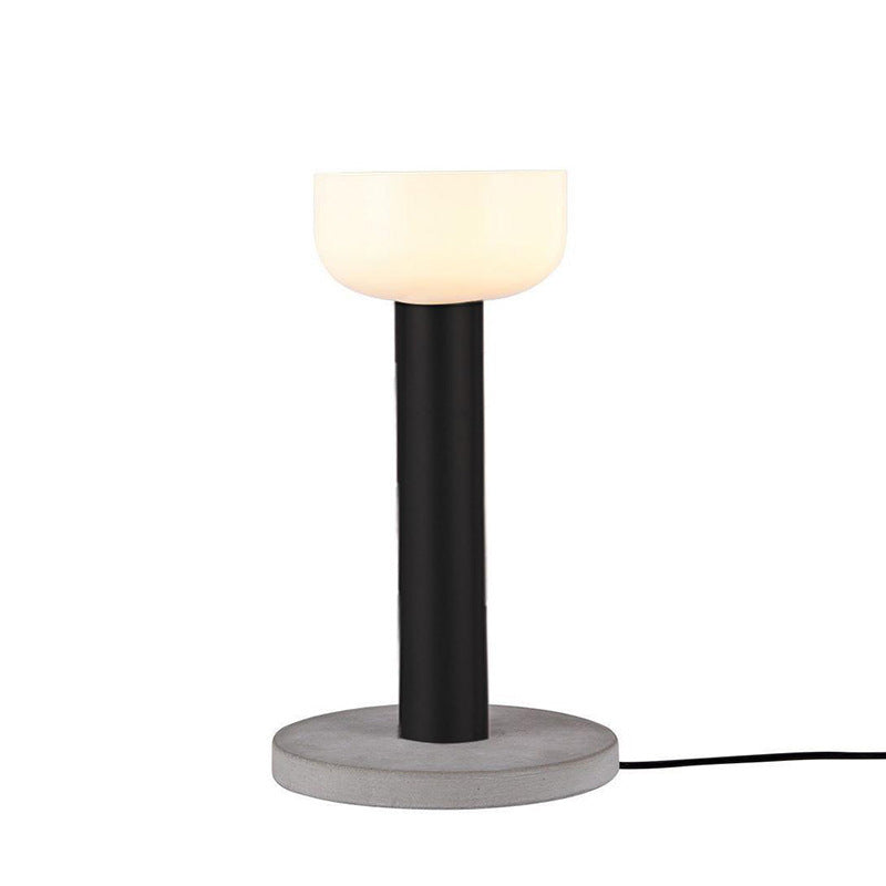 Green macaron table lamp with marble base