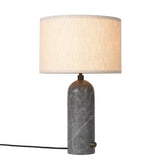 Capsule Natural Marble Table Lamp – 49cm Grey, Black or White Stone with White or Linen Drum Shade