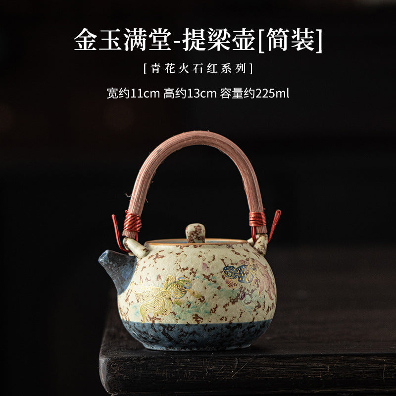 Hand-painted Chinese landscape teacup dimensions and capacity