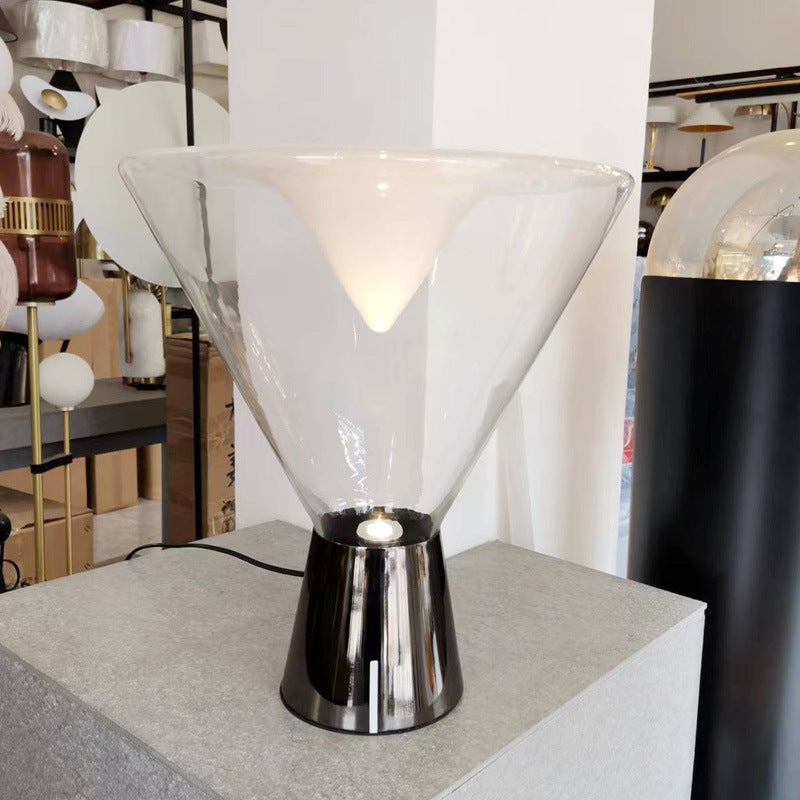 Prism Chalice inverted cone glass table lamp 2