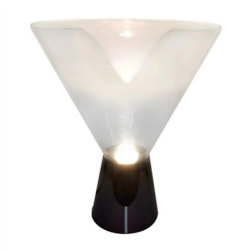 Prism Chalice inverted cone glass table lamp 4