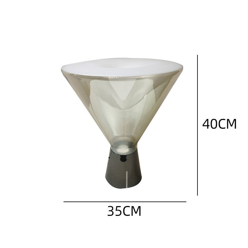 Prism Chalice inverted cone glass table lamp 6