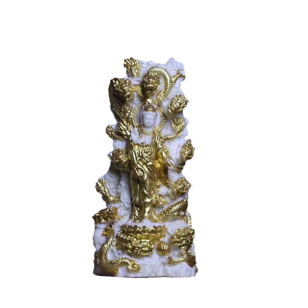 Nine Dragon Guanyin vegetable ivory ornament full product detail view