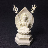 Ivory Nut Thousand-Hand Guanyin Bodhisattva Lotus Statue with Ritual Implements - Vegetable Ivory, 15 × 8 × 6.5cm