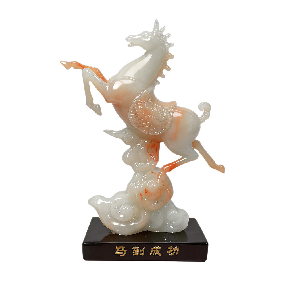 Immediate Success jade-green rearing horse sculpture 6