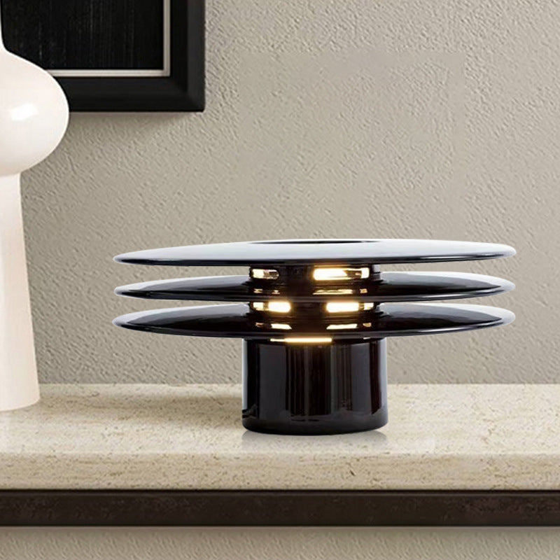 Orbit Stack layered disc postmodern table lamp 1