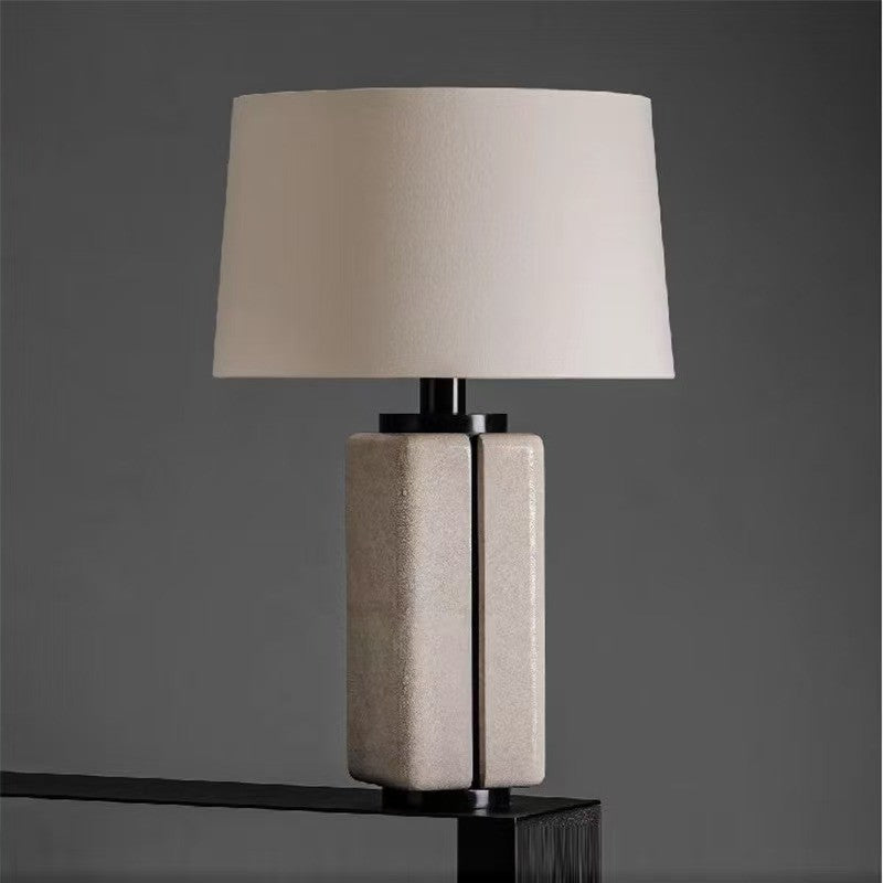 Maison Rift leather column table lamp 5