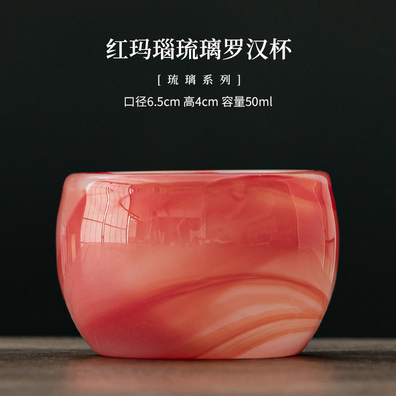 Red Agate Liuli Luohan Cup - 50ml - single selected item