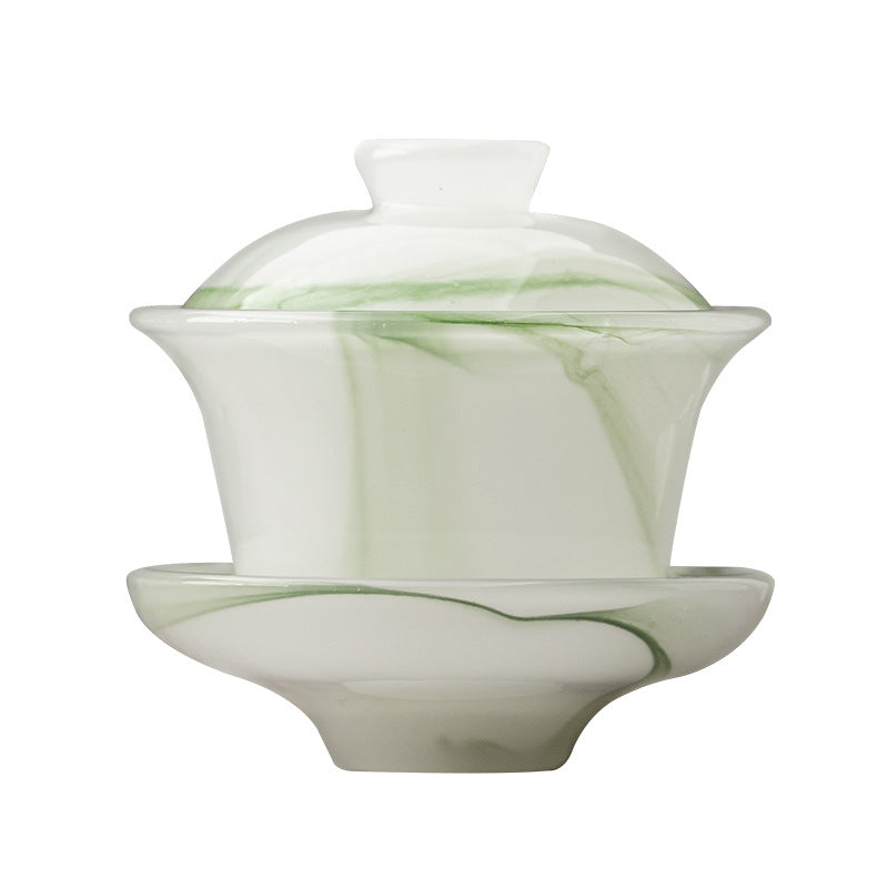 Floating green liuli San Cai gaiwan 170ml clean product view