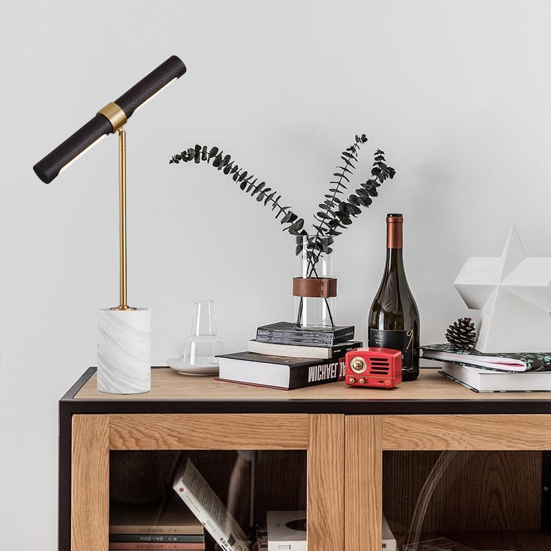 Gallery Bar marble base linear table lamp 2