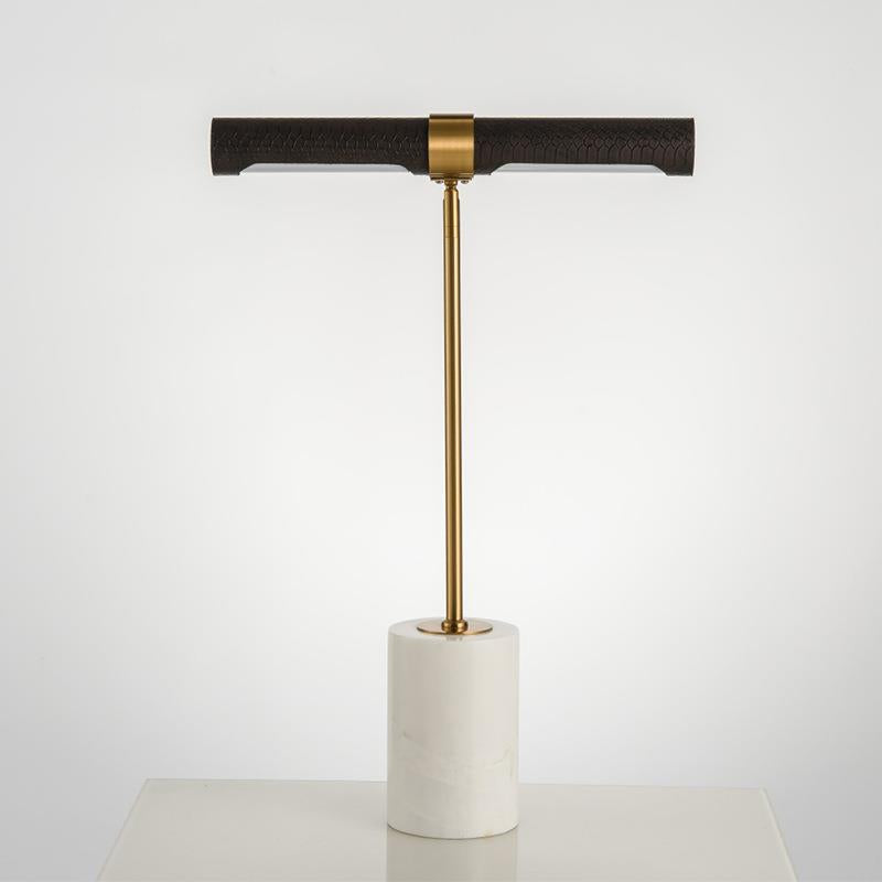 Gallery Bar marble base linear table lamp 6