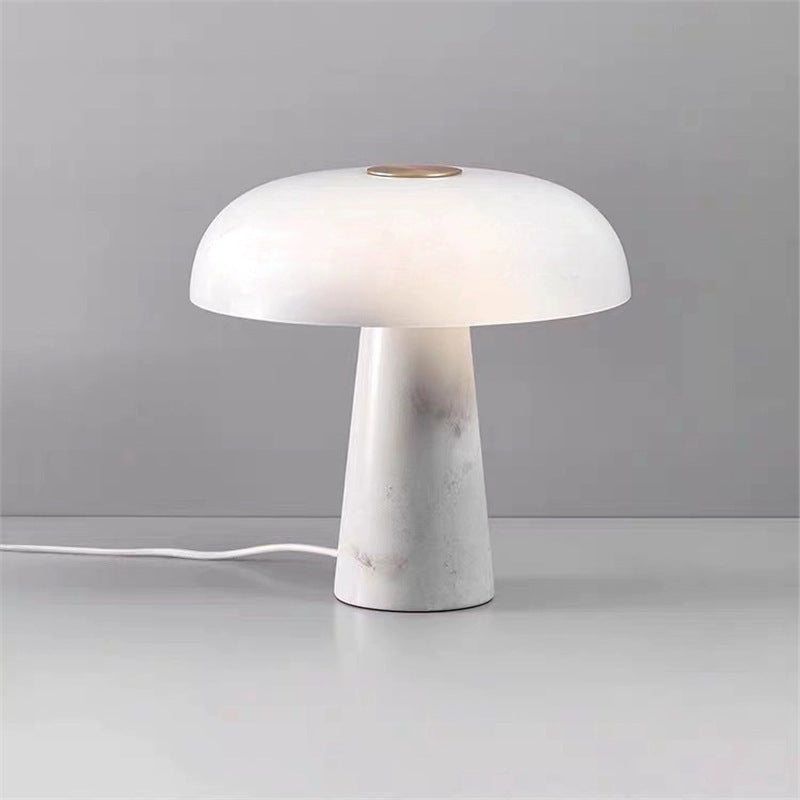 Orion marble and glass mushroom table lamp 1