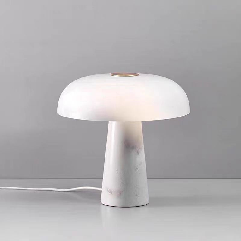 Orion marble and glass mushroom table lamp 4
