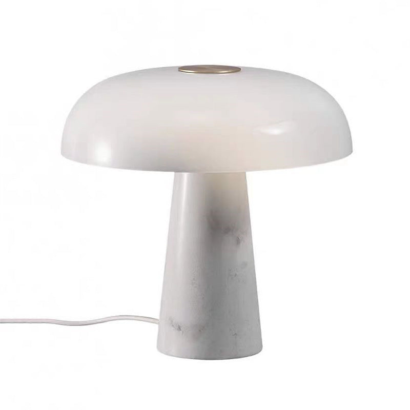 Orion marble and glass mushroom table lamp 7
