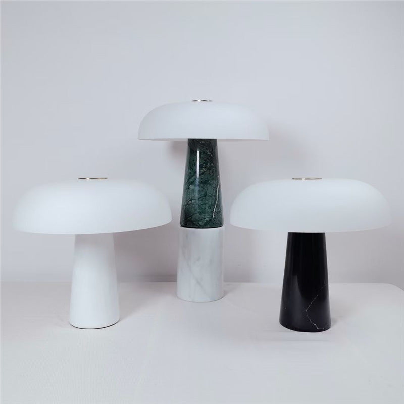 Orion marble and glass mushroom table lamp 8