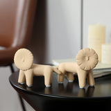 Modern Ceramic Lion Figurine Collection – Playful Sculptural Lions for New Chinese Shelf & Console Decor