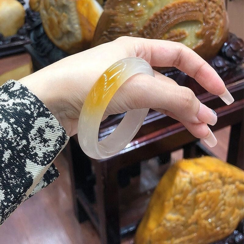 Certified natural stone bangle polished profile