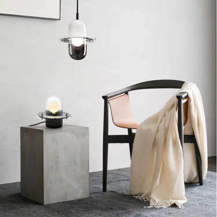 Orbit Capsule clear dome glass globe table lamp 5