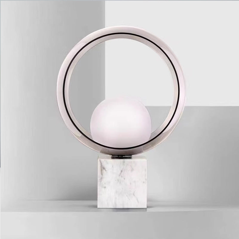 Orbit Halo marble ring table lamp 2