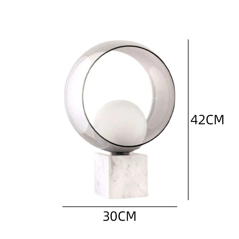 Orbit Halo marble ring table lamp 4