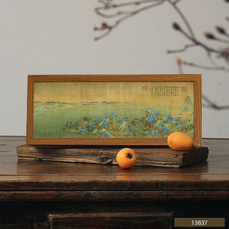 Mountain landscape desktop ornament for study