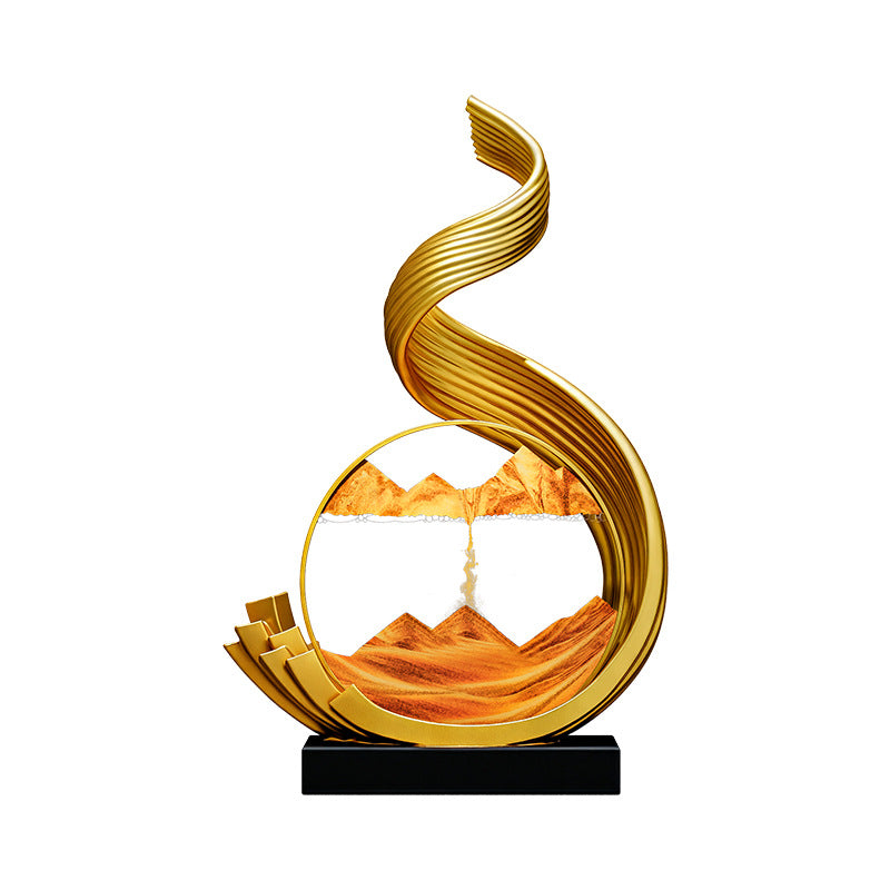Meditation moving sand art landscape ornament