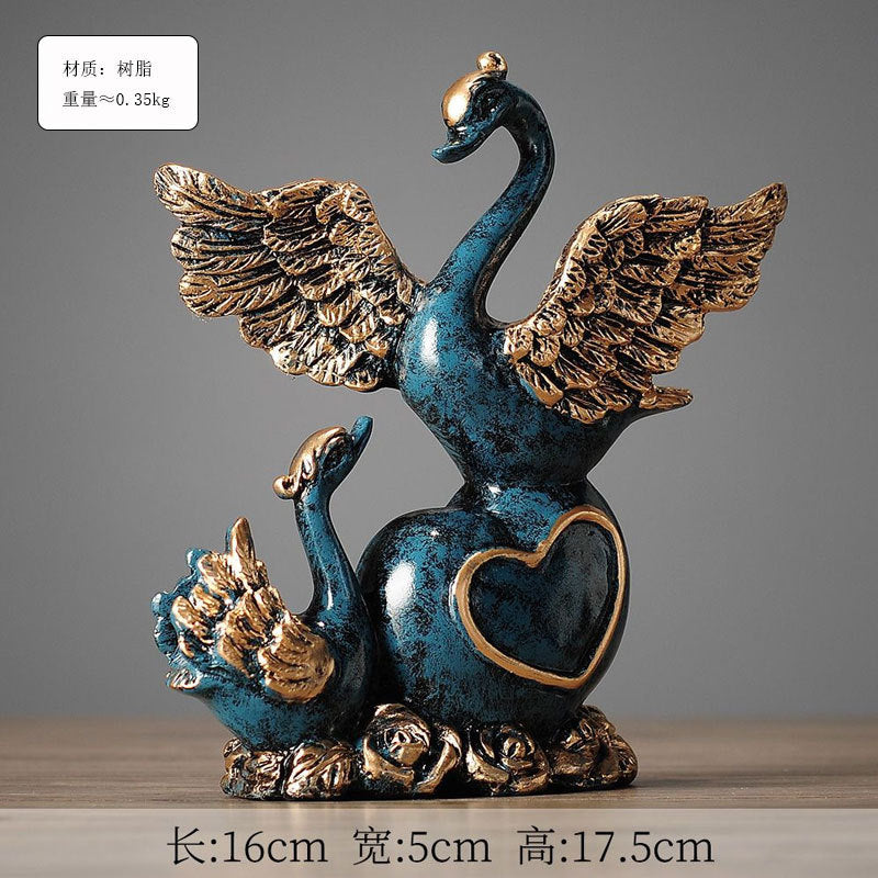 New Chinese landscape swan decor for living room