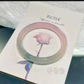 Certified natural pastel spring-color chalcedony bangle in pink and mint tones