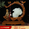 Peace and prosperity circular frame New Chinese sculpture 1