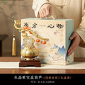 Persimmon ruyi and gourd auspicious Chinese decor 1