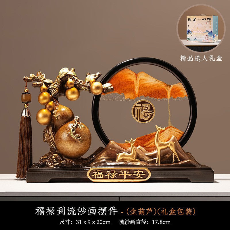 Persimmon ruyi and gourd auspicious Chinese decor 5