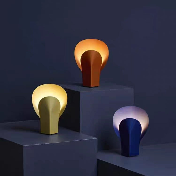 Petal Glow sculptural metal table lamp 5