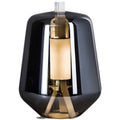 Obsidian Lantern postmodern smoked glass table lamp 1